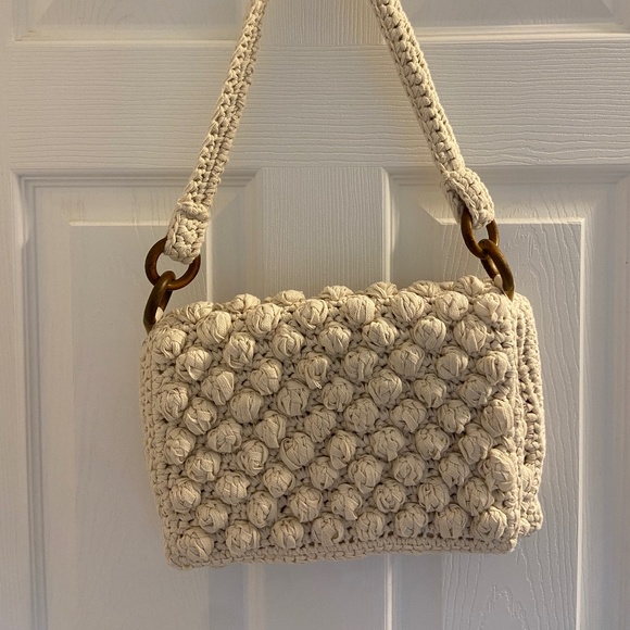 Zara Bags Zara Crochet Bubble Shoulder Bag Cream Poshmark